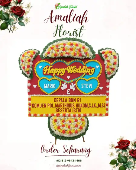 Papan Bunga Pernikahan Gambaran